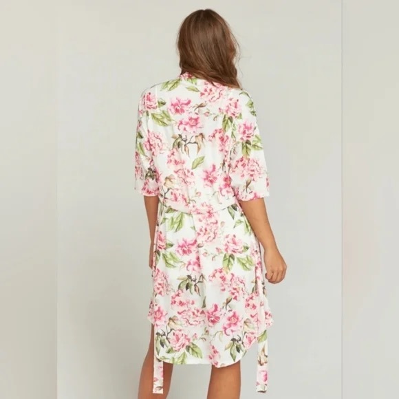 Show me your MuMu BRIE Floral Garden Print Short Kimono Robe - Picture 4 of 14